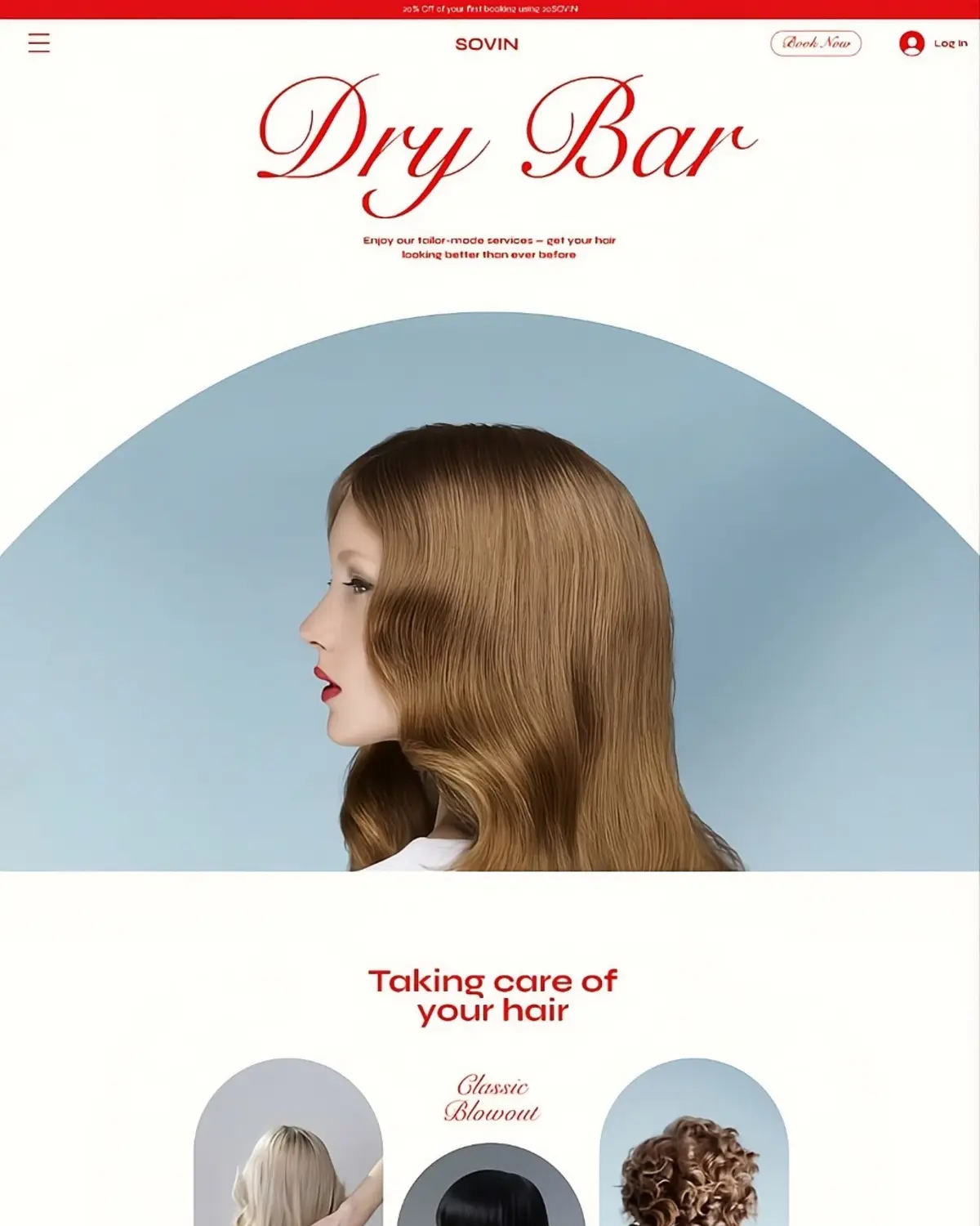 Beauty salon website demo concept
