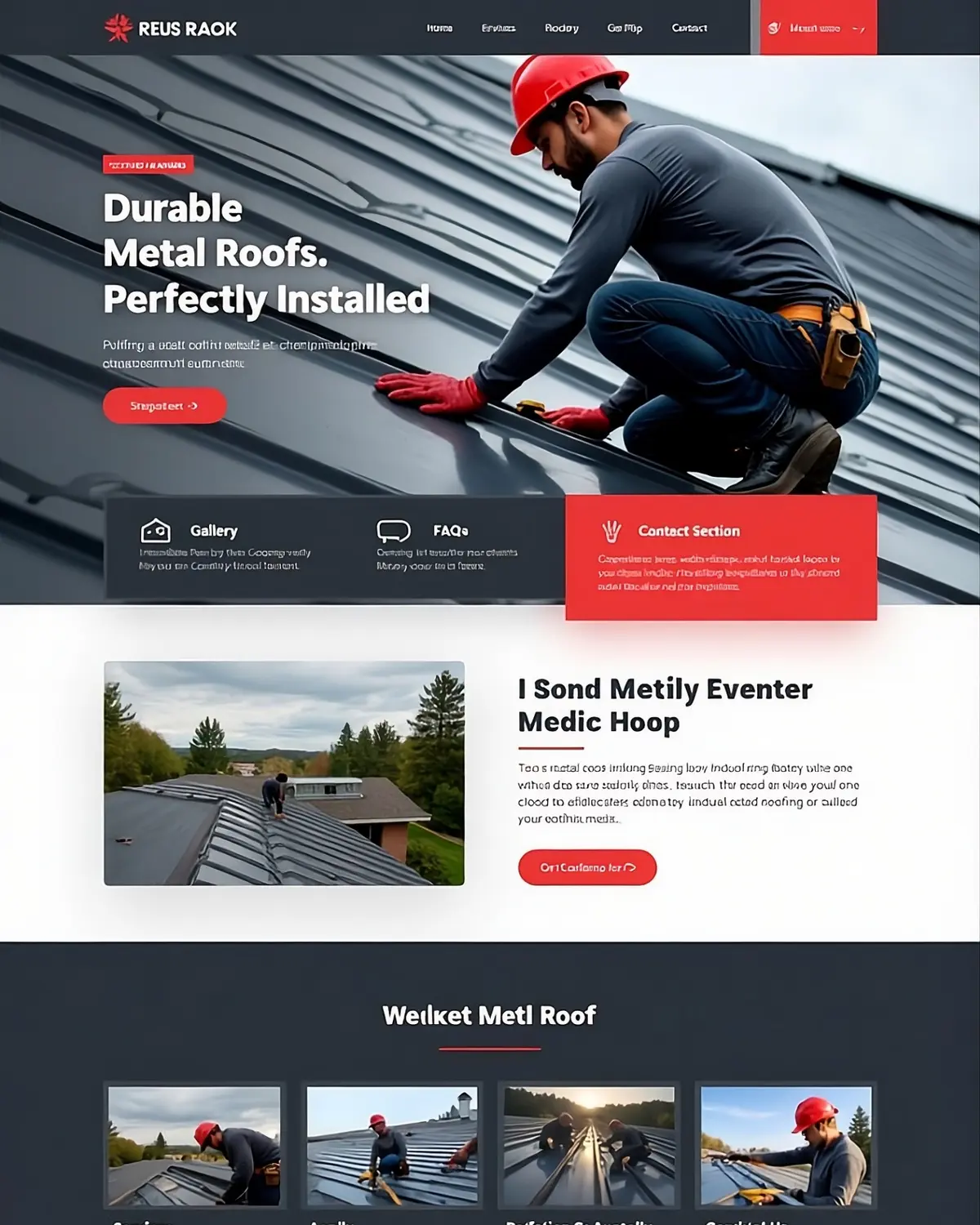 Construction services website demo concept